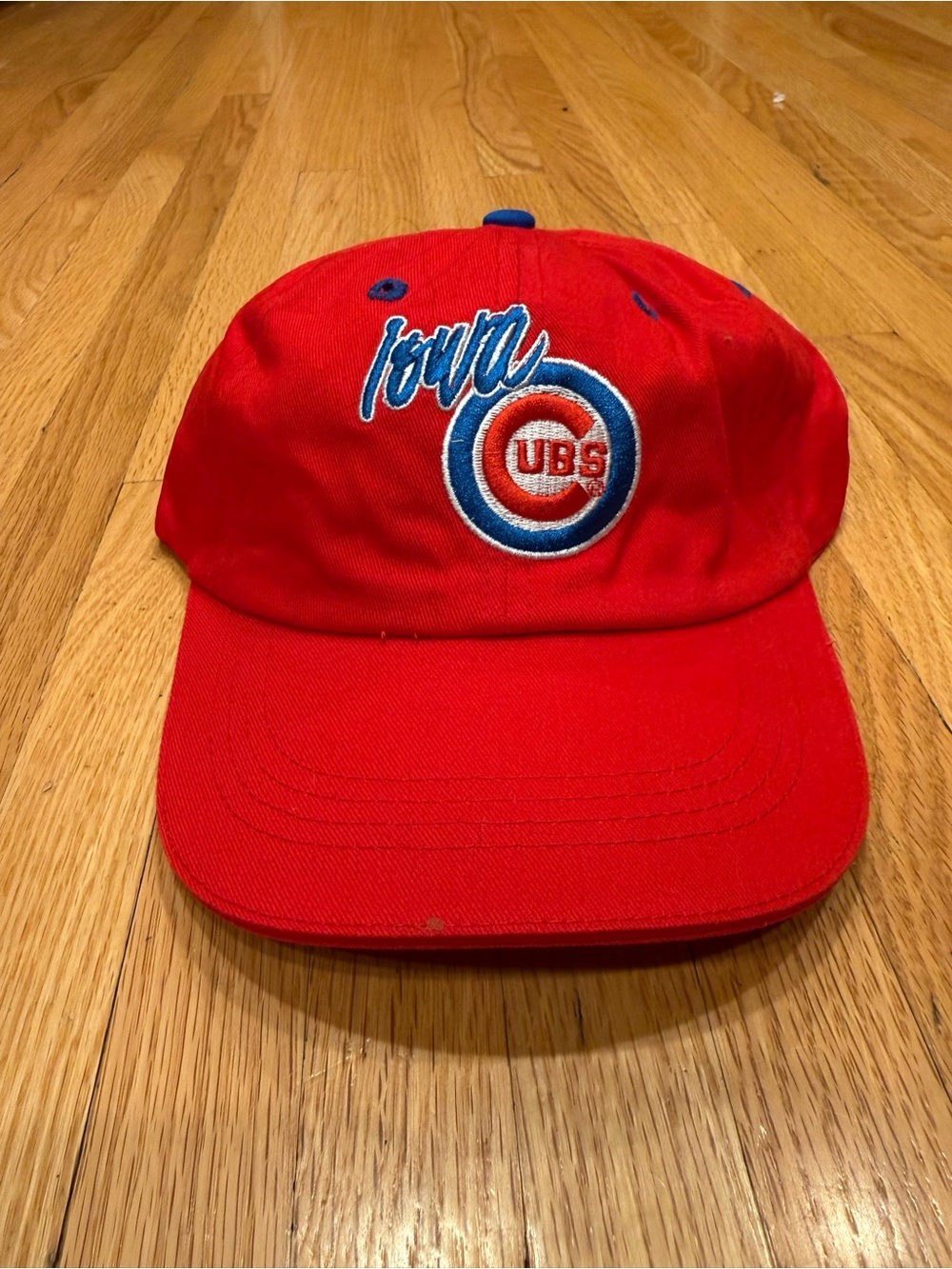 Iowa Chicago Cubs Red Baseball Cap with Team Script
